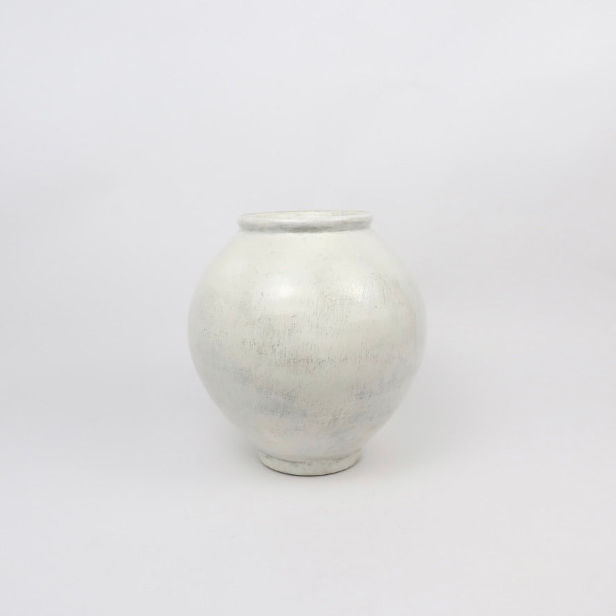 Korean Buncheong Moon Jar, H 6.5"
