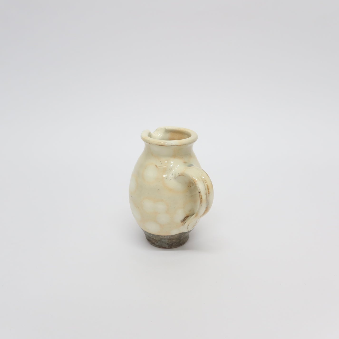 Japanese Shigaraki Ceramic Pitcher, Burnt Orange