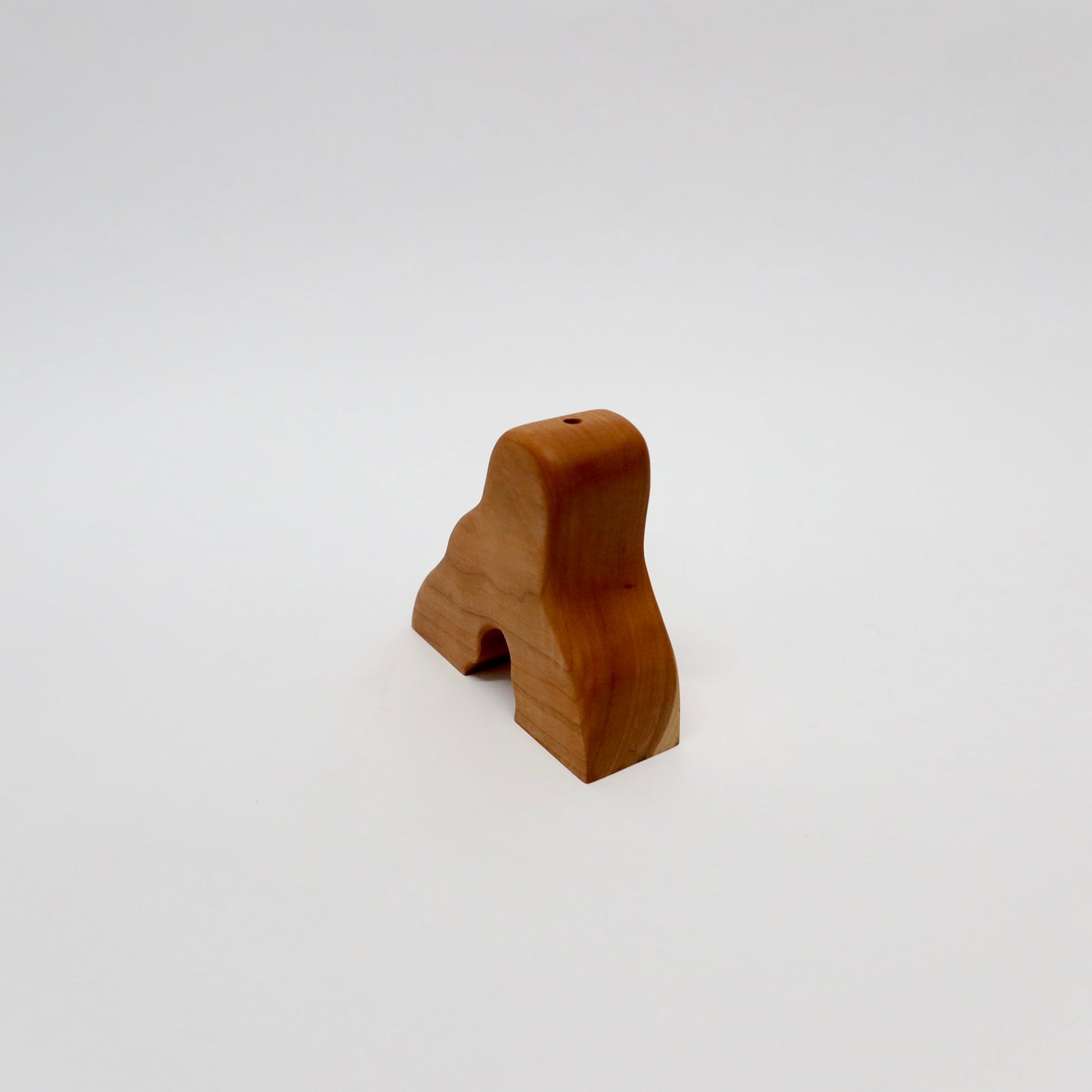 Handcrafted Wooden Organic Form Bud Vase, English Ash
