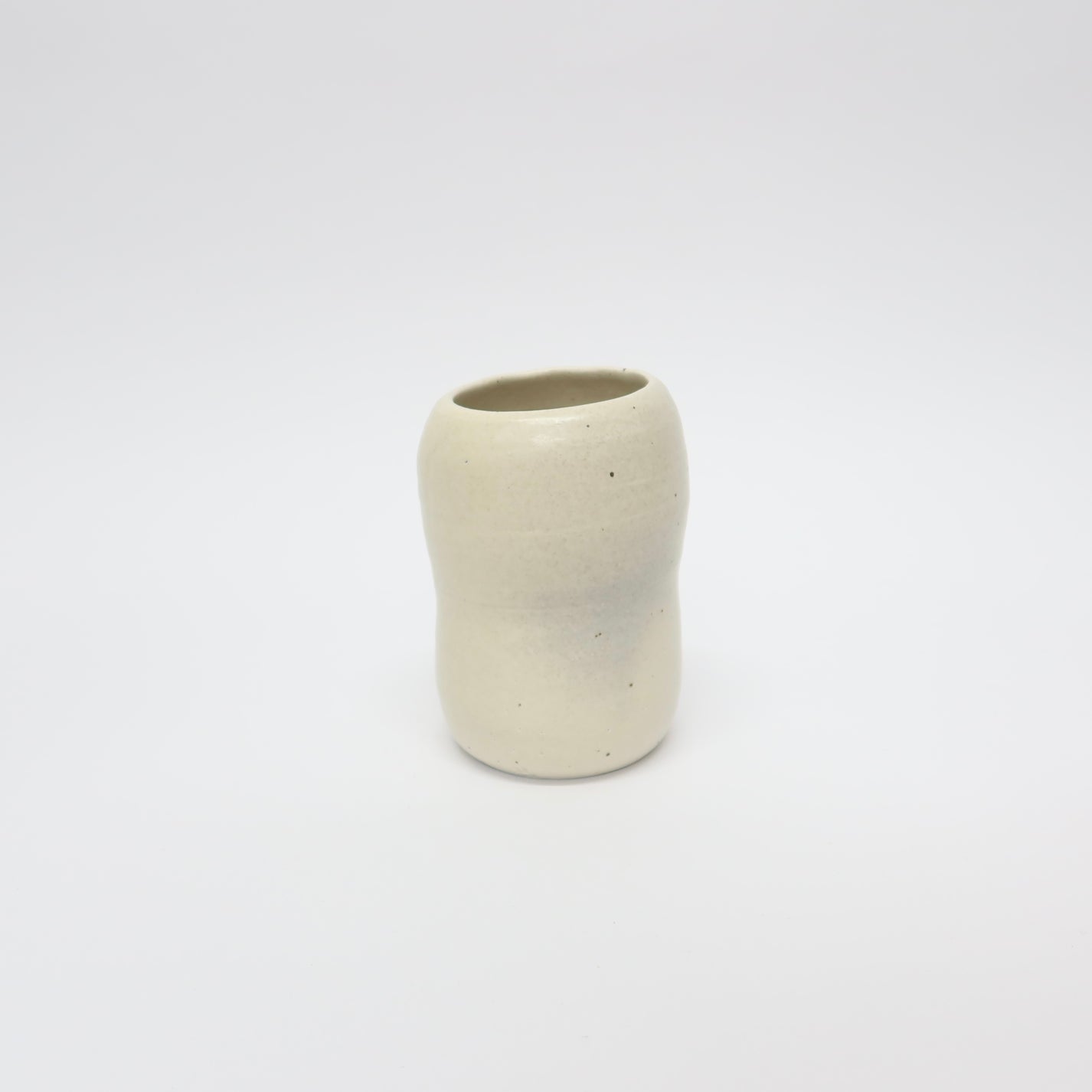 Korean Ceramic Organic Form Dimpled Vase