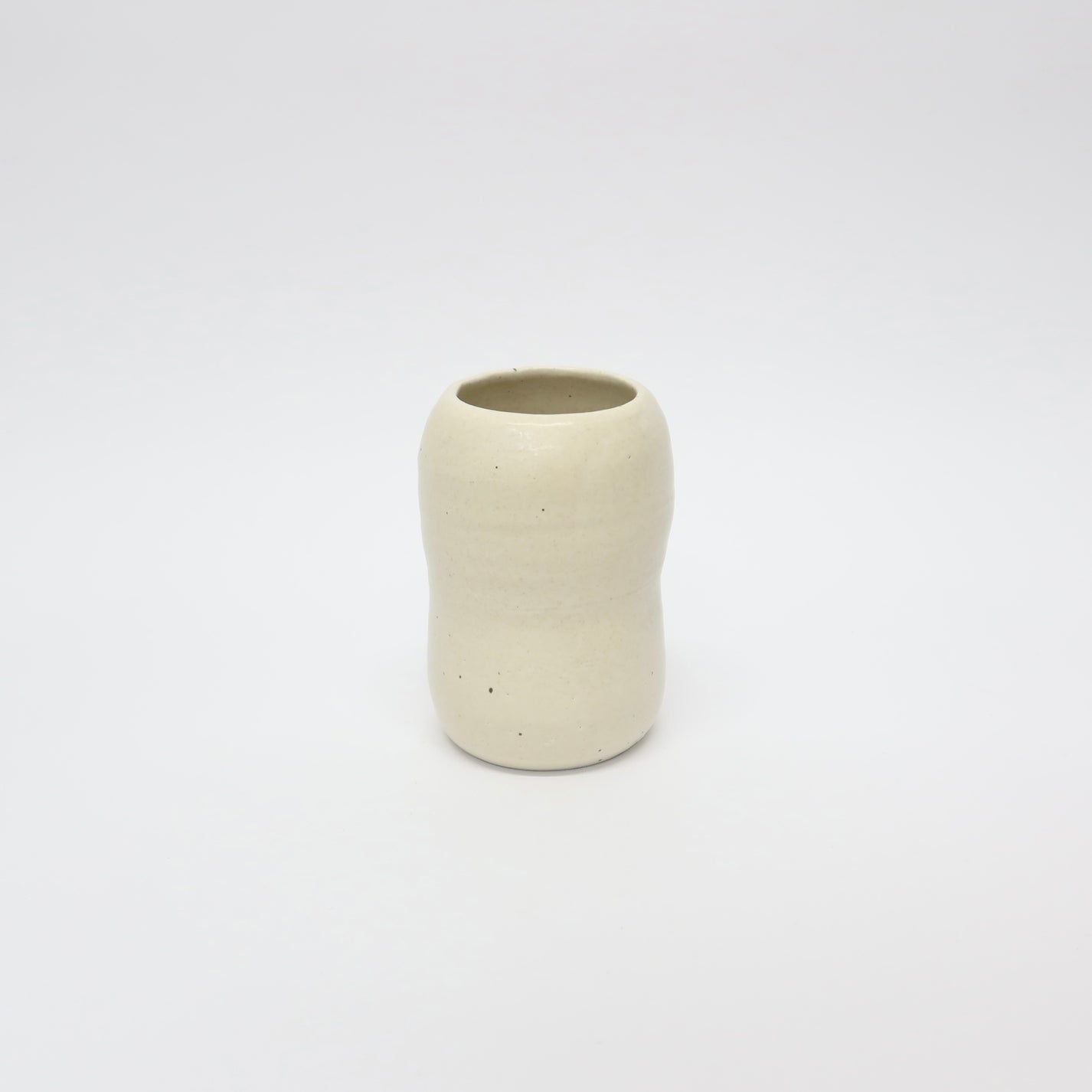 Korean Ceramic Organic Form Dimpled Vase