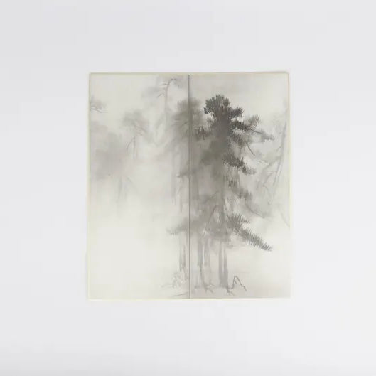 Japanese Collotype Printed Pine Trees Painting by Hasegawa Tōhaku (長谷川 等伯)