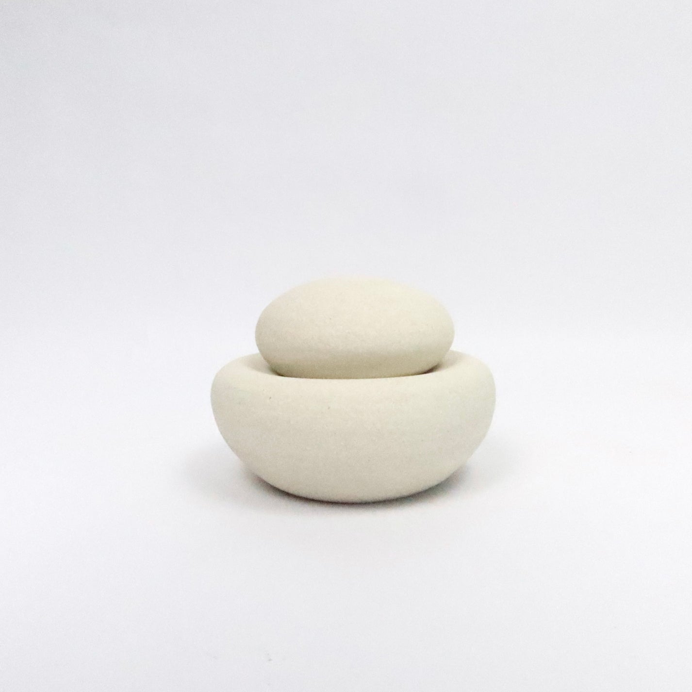 Ceramic Stacking Cairn Container with a Lid