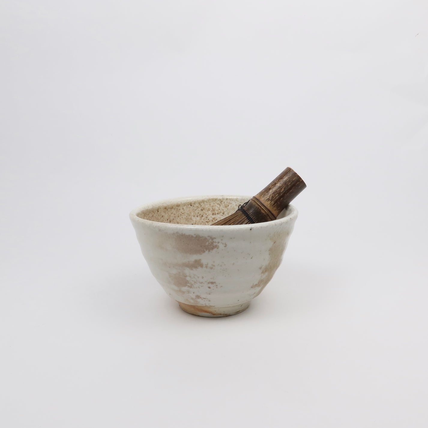 Wood-fired Shino Ceramic Chawan