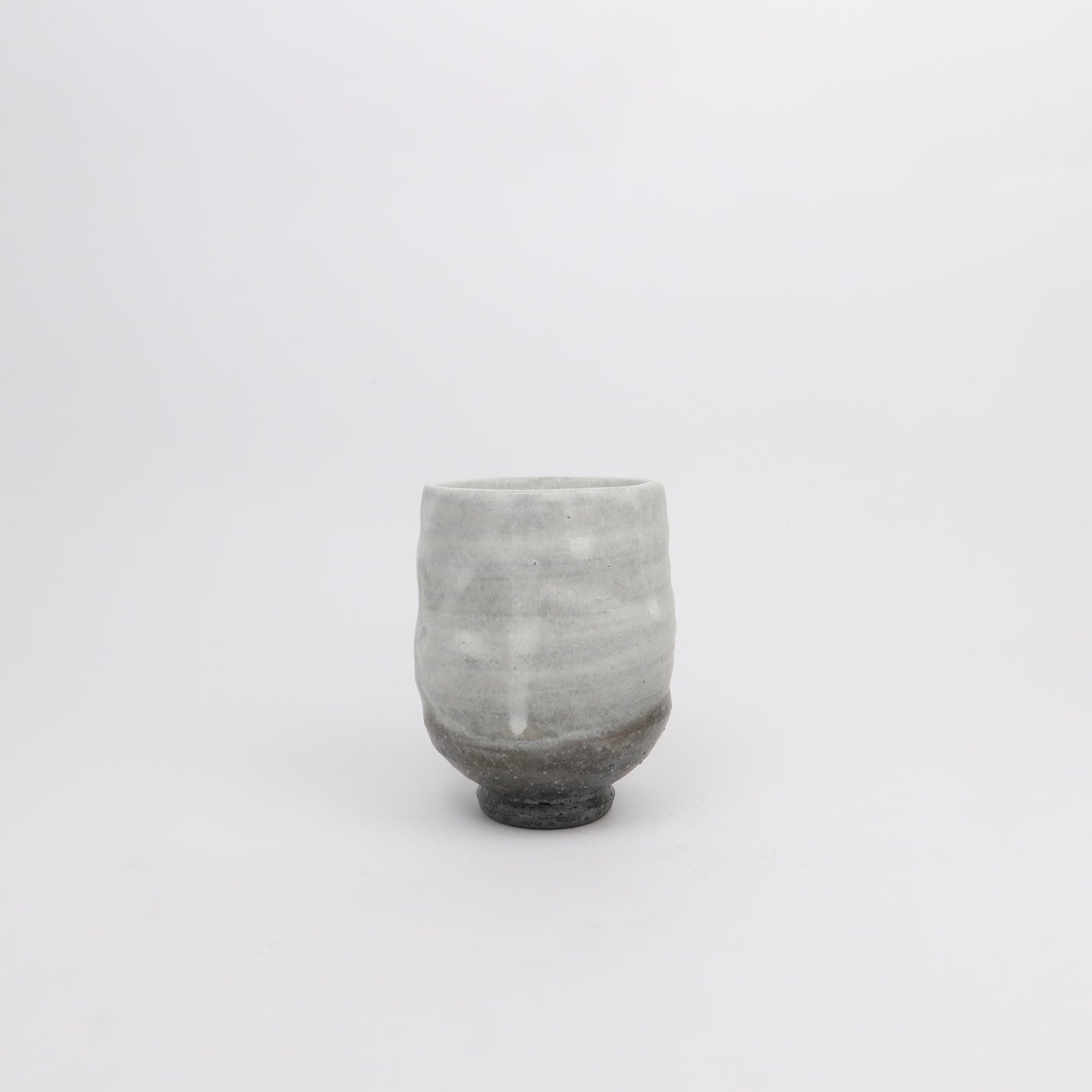 Japanese Minoyaki Ceramic Ash Glaze Tea Cup, 2 Sizes
