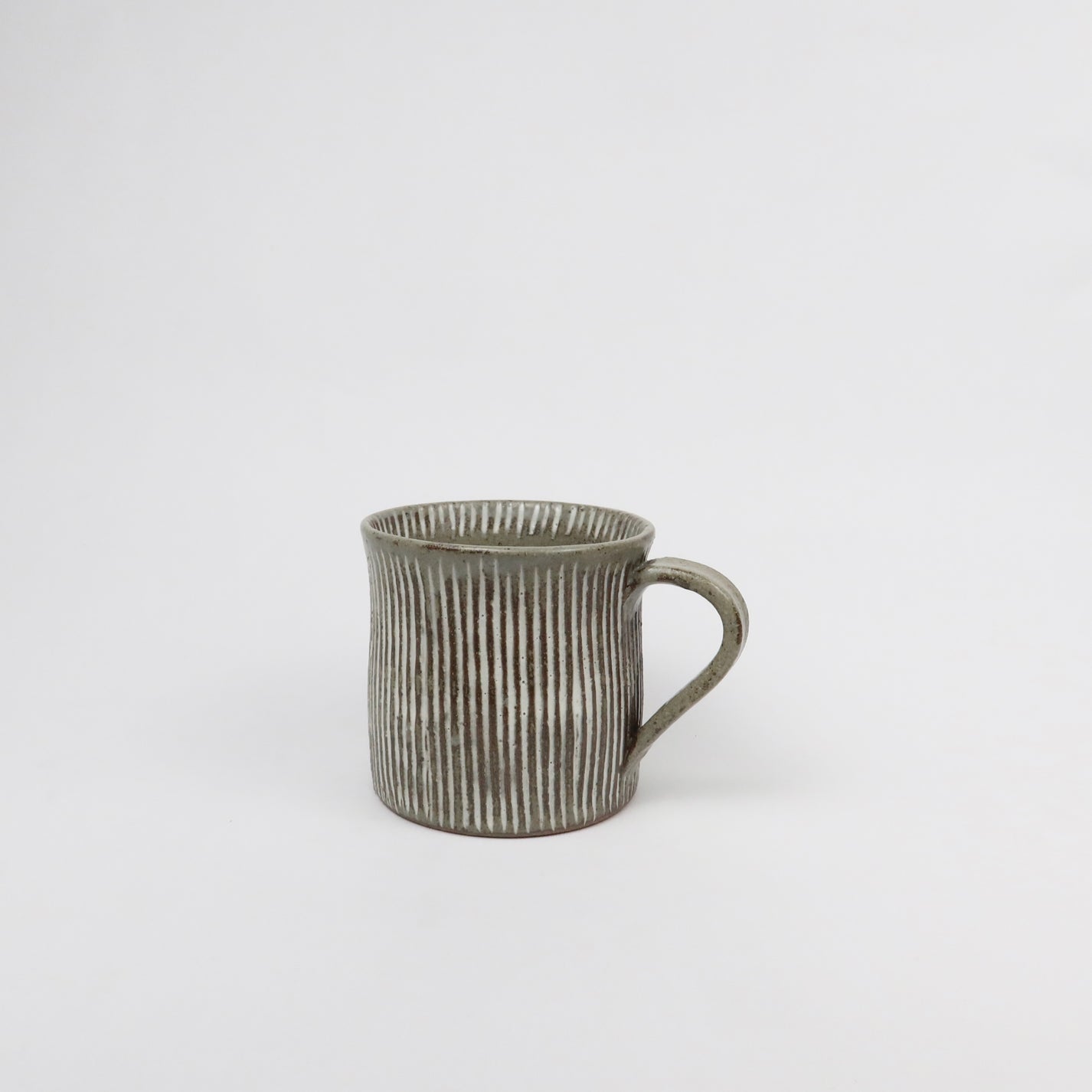 Japanese Minoyaki Ceramic Sgraffito Mug