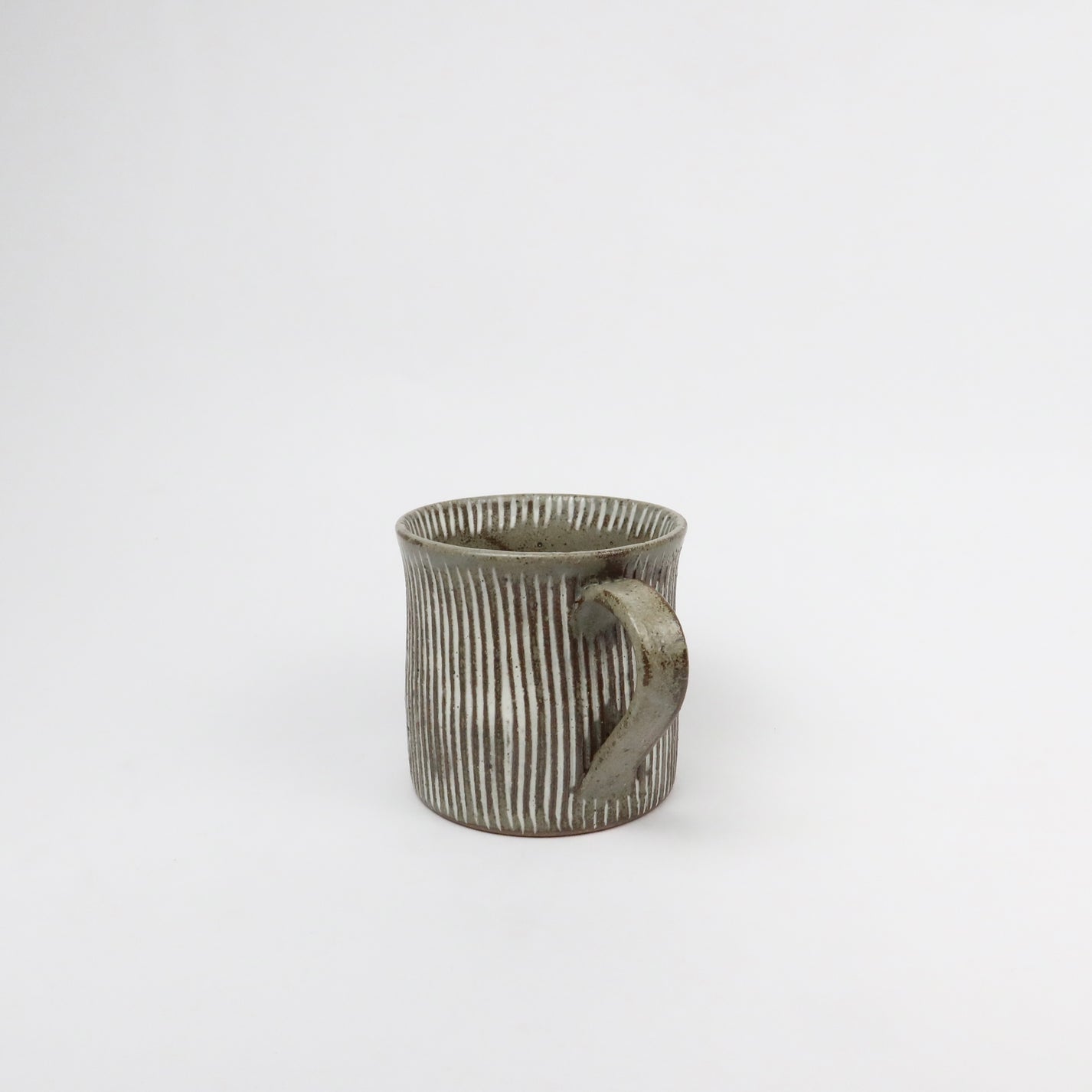 Japanese Minoyaki Ceramic Sgraffito Mug