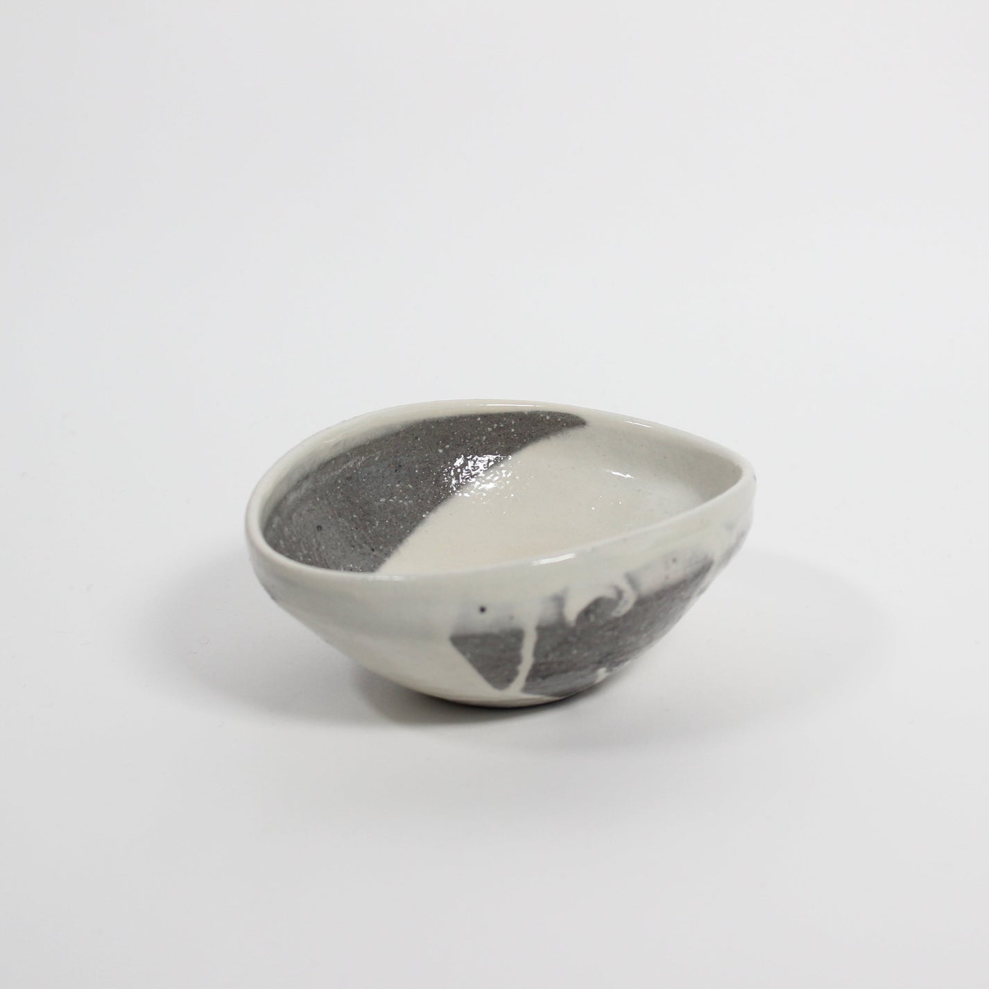 Japanese Shiragaki Ceramic Oval Bowl