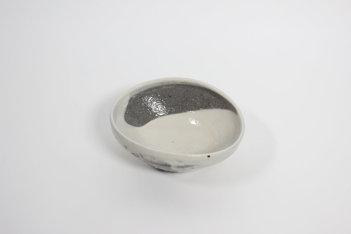 Japanese Shiragaki Ceramic Oval Bowl