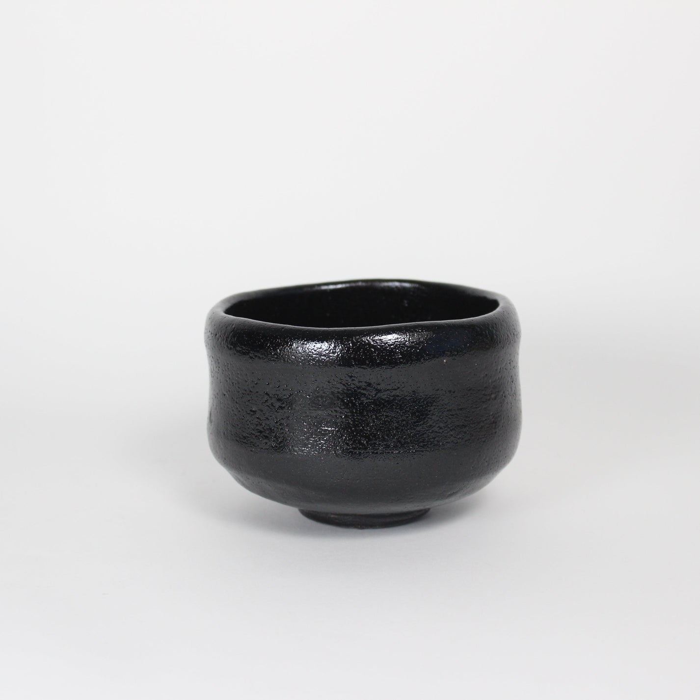Japanese Kuro Rakuyaki Ceramic Tea Bowl