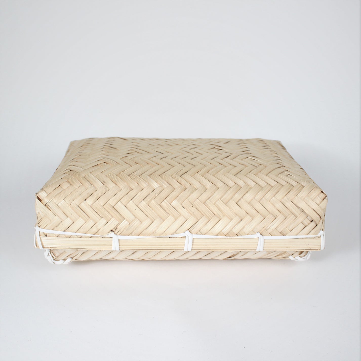 Handcrafted Woven Lidded Bamboo Baskets, M