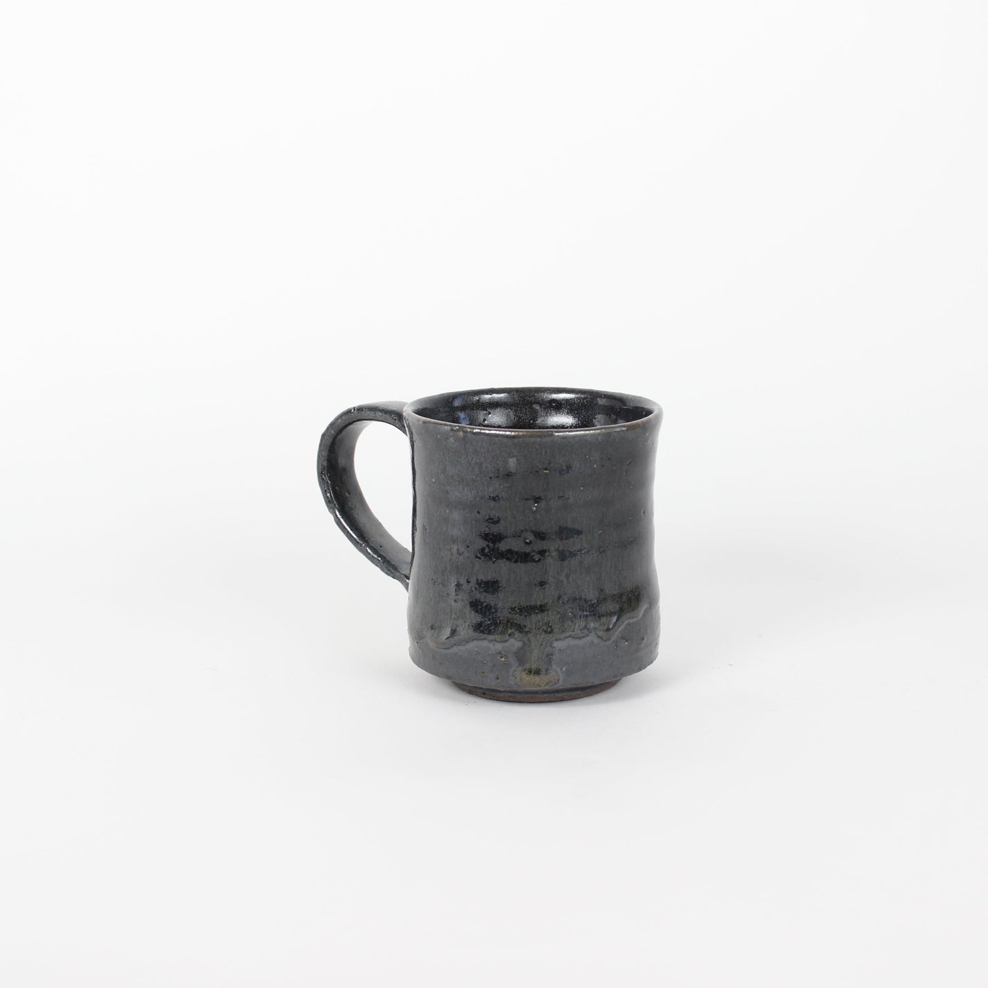 Japanese Mino-Yaki Ceramic Black Mug
