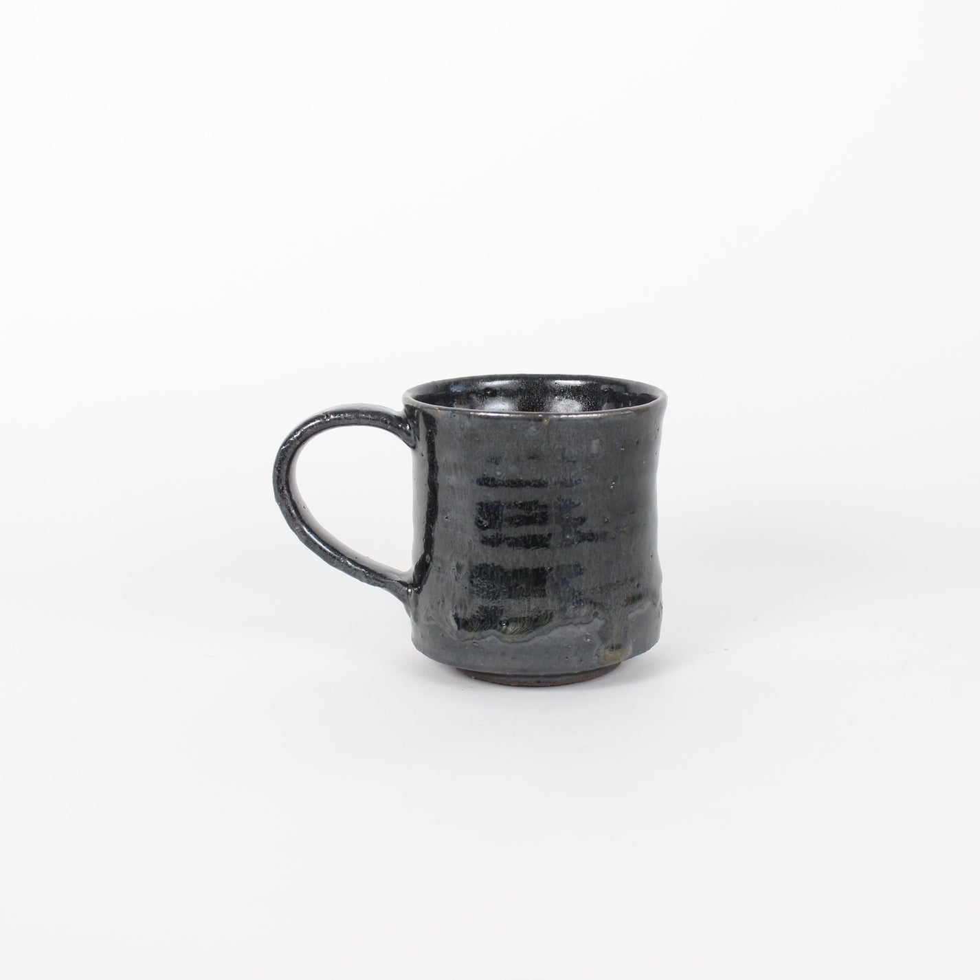 Japanese Mino-Yaki Ceramic Black Mug