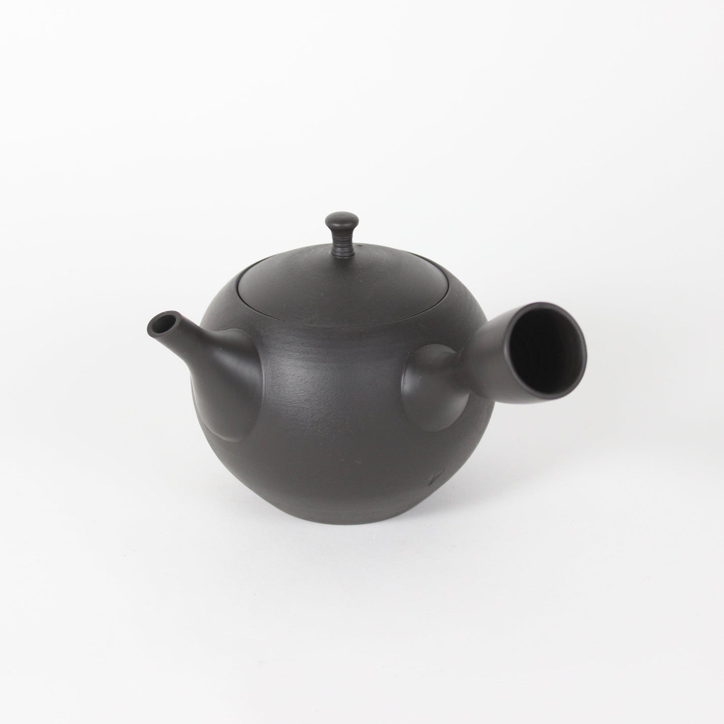 Japanese Tokoname Ceramic Round Kyusu Teapot