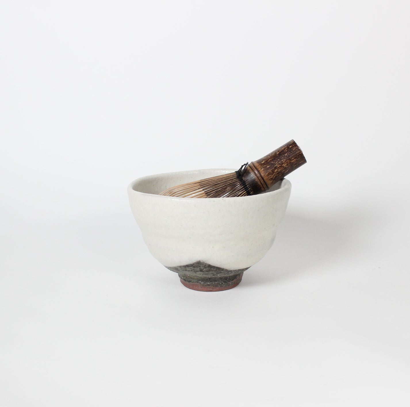 Japanese Shigaraki Ceramic Cloud White Tea Bowl