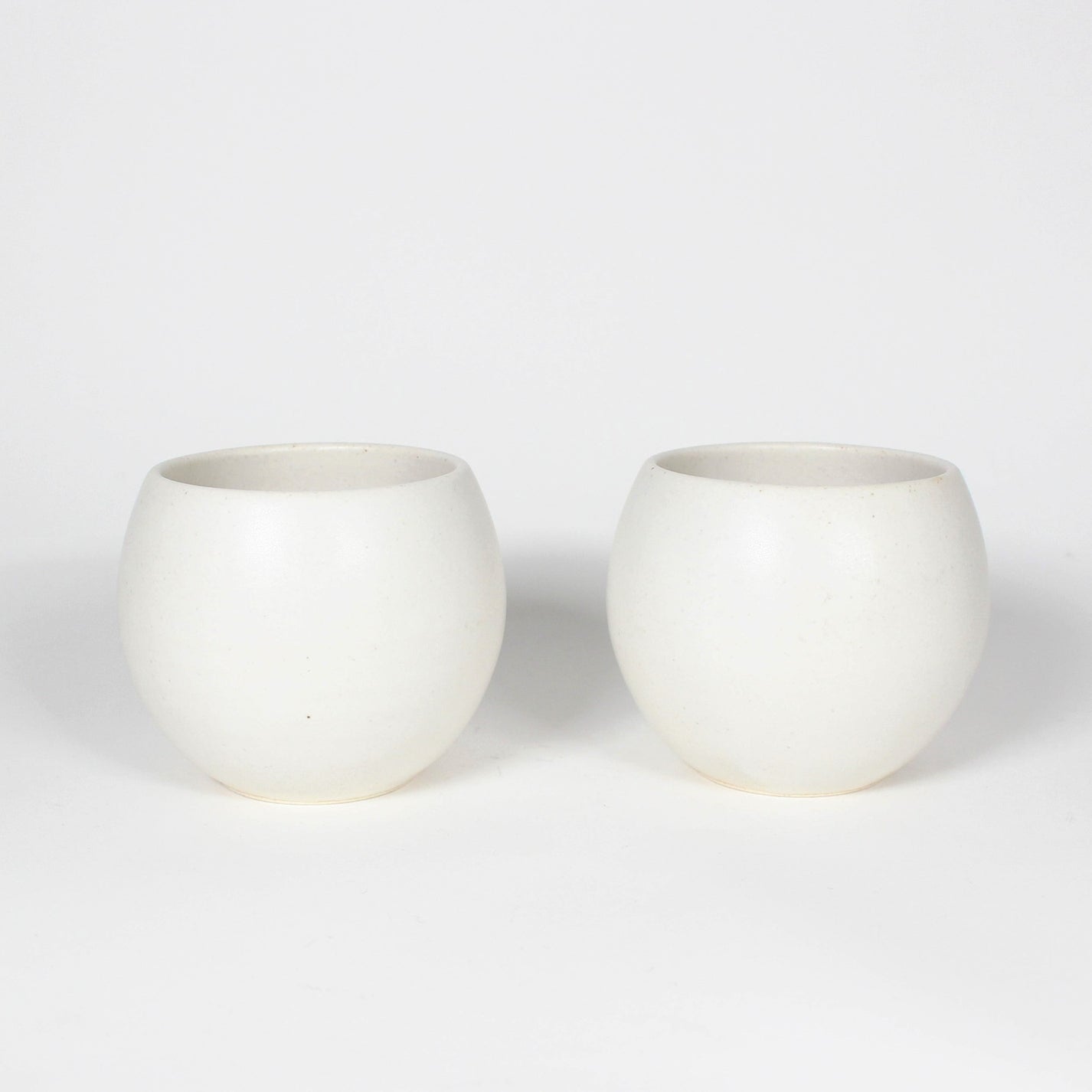 Japanese Ceramic Oval Cup, Matte White