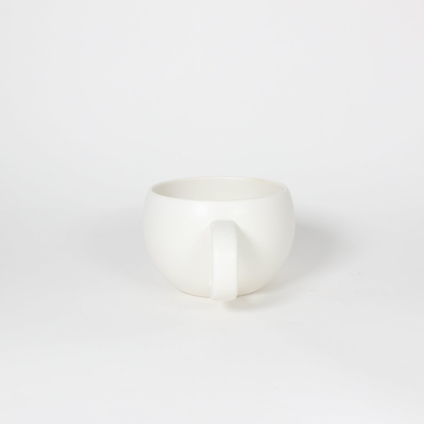 Japanese Ceramic Oval Mug, Matte White