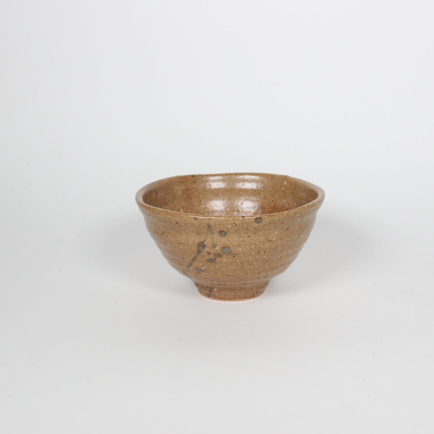 Japanese Shigaraki Ceramic Tea Bowl, Yellow