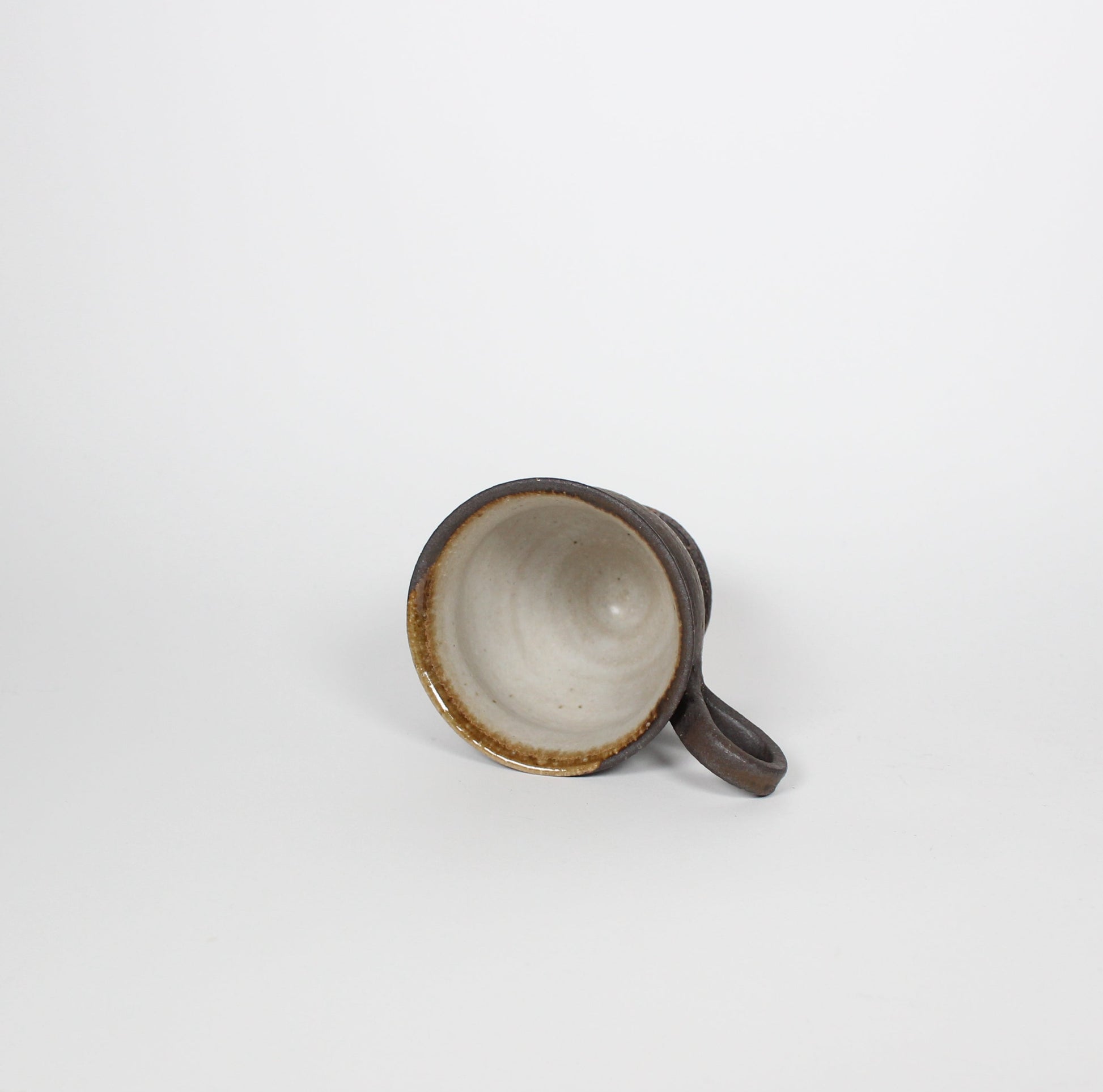 Japanese Shigaraki High-Footed Espresso Cup, Brown