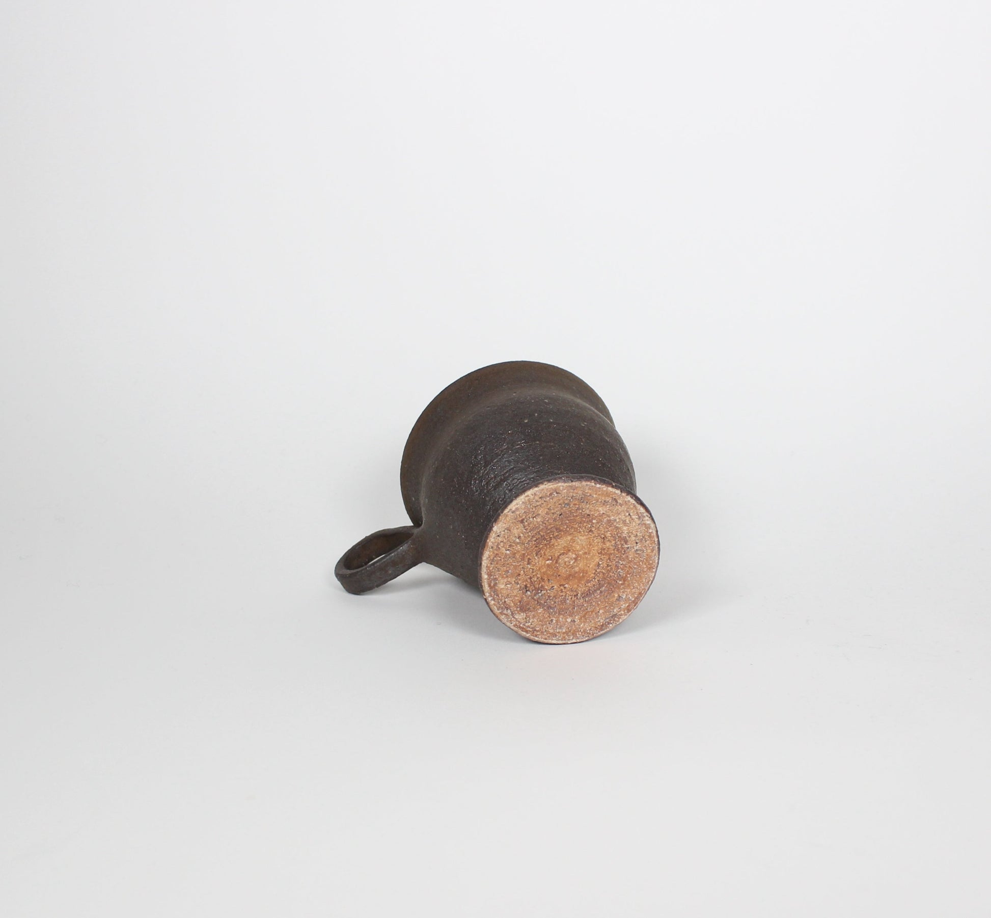 Japanese Shigaraki High-Footed Espresso Cup, Brown