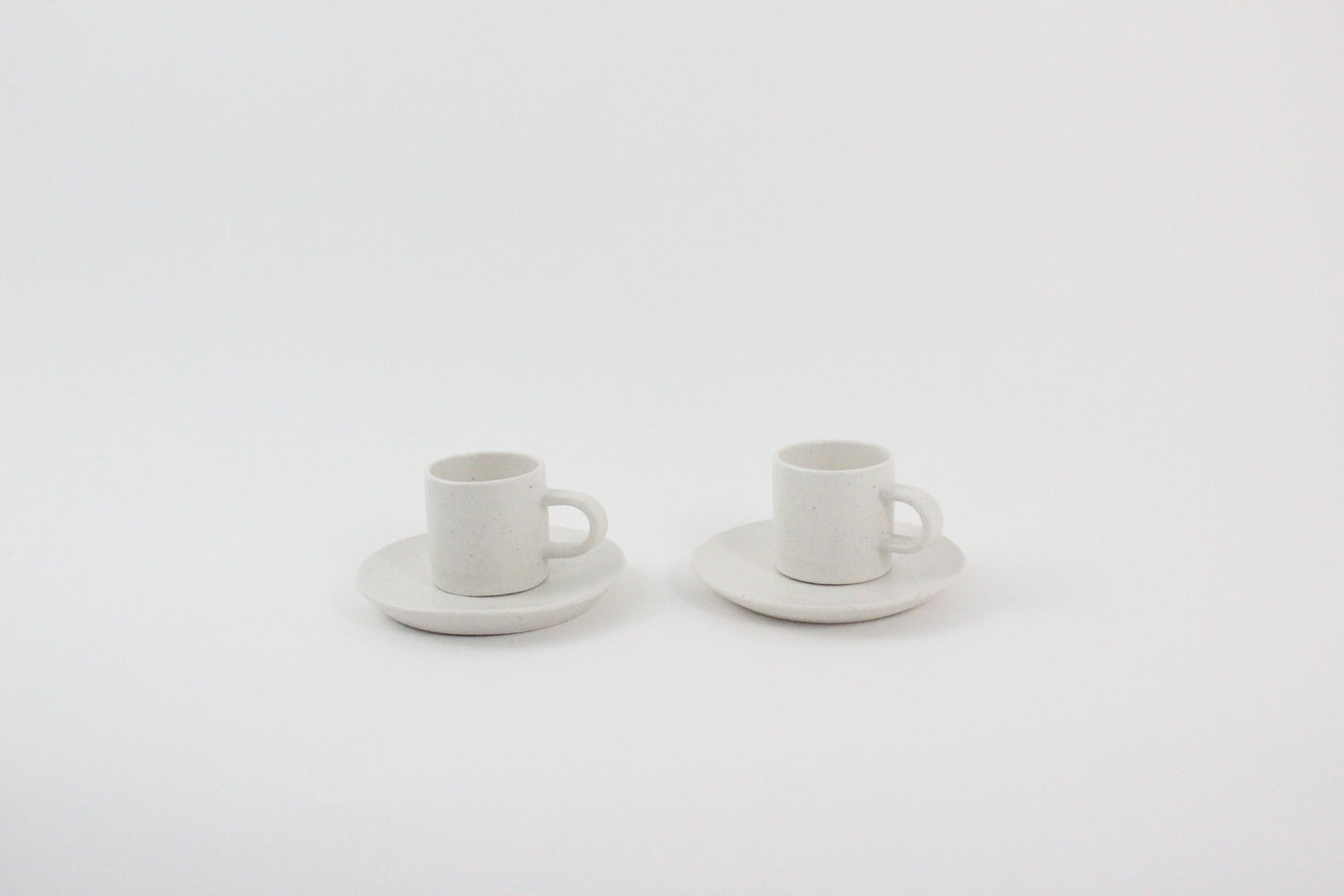 Korean Ceramic Espresso cup & saucer in coated cream