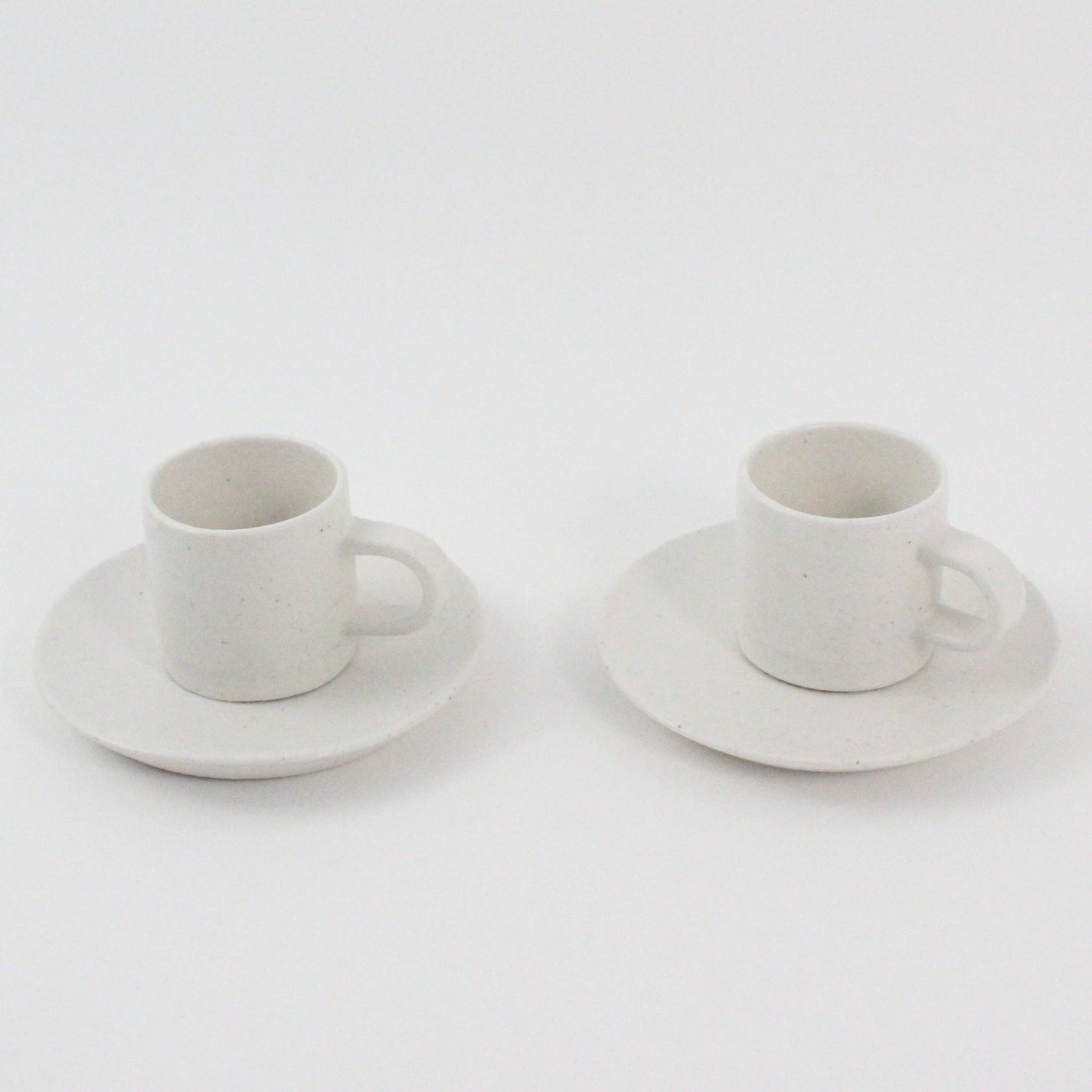 Korean Ceramic Espresso cup & saucer in coated cream