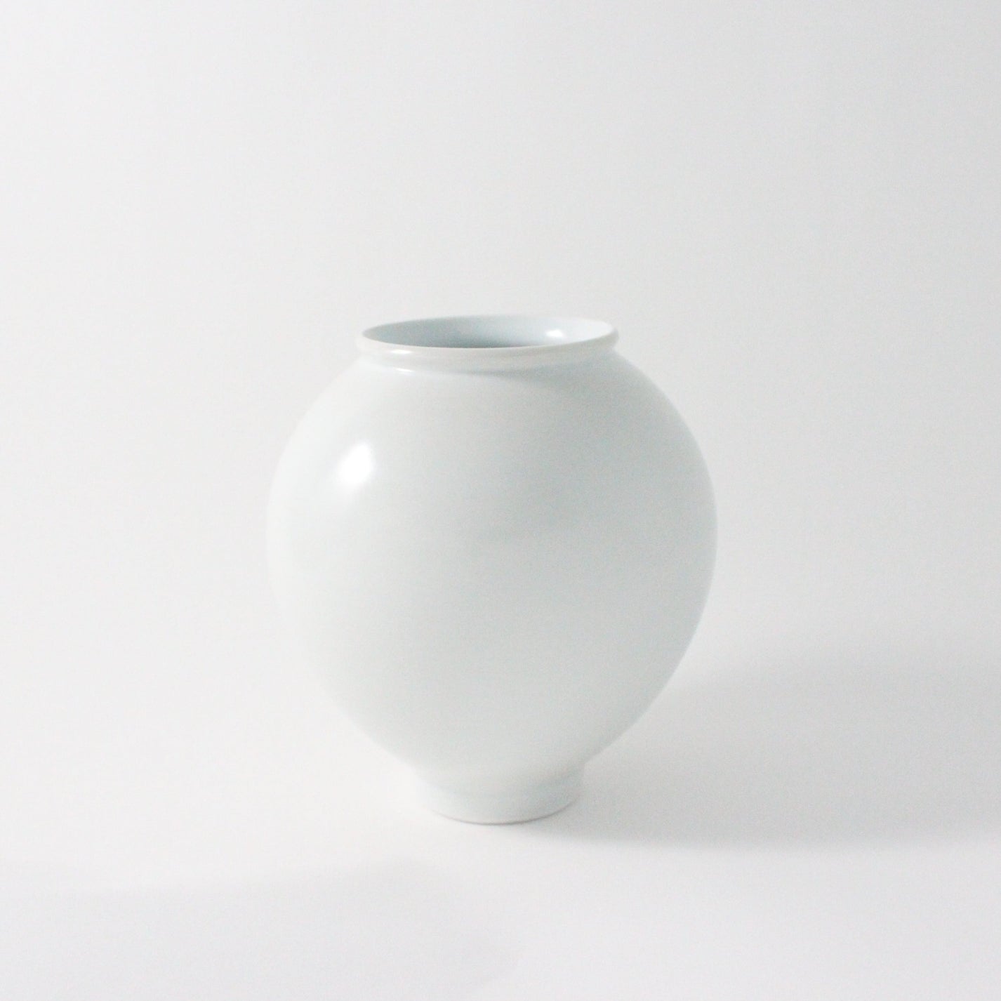 Korean Porcelain White Baekja Moon Jar