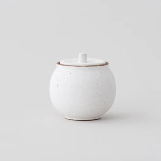 Japanese Shigaraki Ceramic Salt Jar, Small