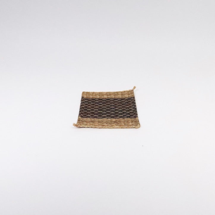 Handcrafted Square Yellow Hemp/Jute Coaster, Two Colors