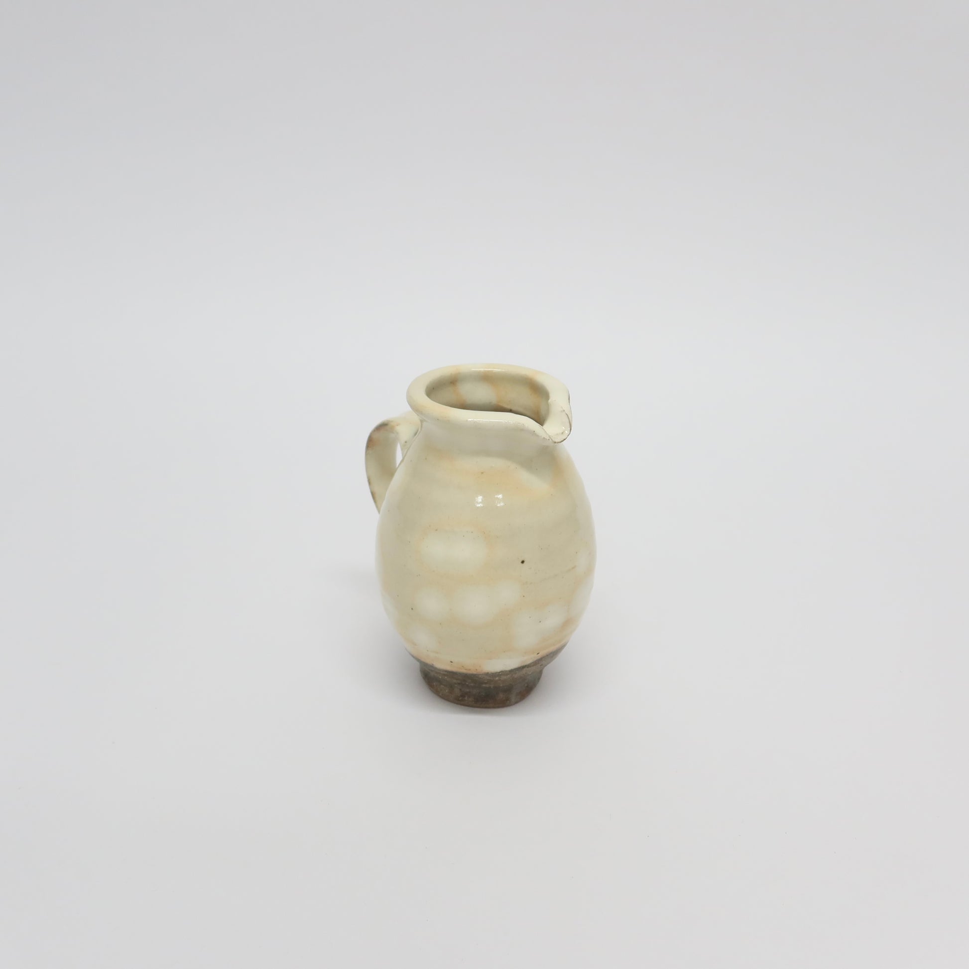 Japanese Shigaraki Ceramic Pitcher, Burnt Orange
