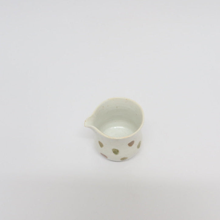 Korean Wood-fired Porcelain Dotted Gaiwan Teapot, Cooling Vessel &amp; Tea Cup
