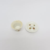 Korean Wood-fired Porcelain Dotted Gaiwan Teapot, Cooling Vessel &amp; Tea Cup