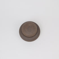 Ceramic Stacking Cairn Container with a Lid, Mini Dark Brown