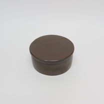 Korean Onggi Earthenware Flat Round Jar with Lid, 2 Sizes