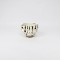 Japanese Mino-yaki Carved Ceramic Tea Cup