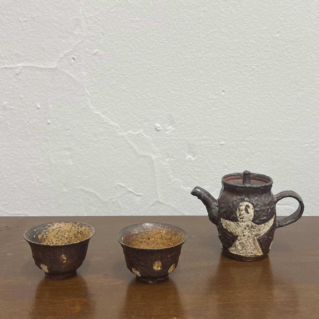 Korean Wood-Fired Ash-Glazed Dotted Tea Cup
