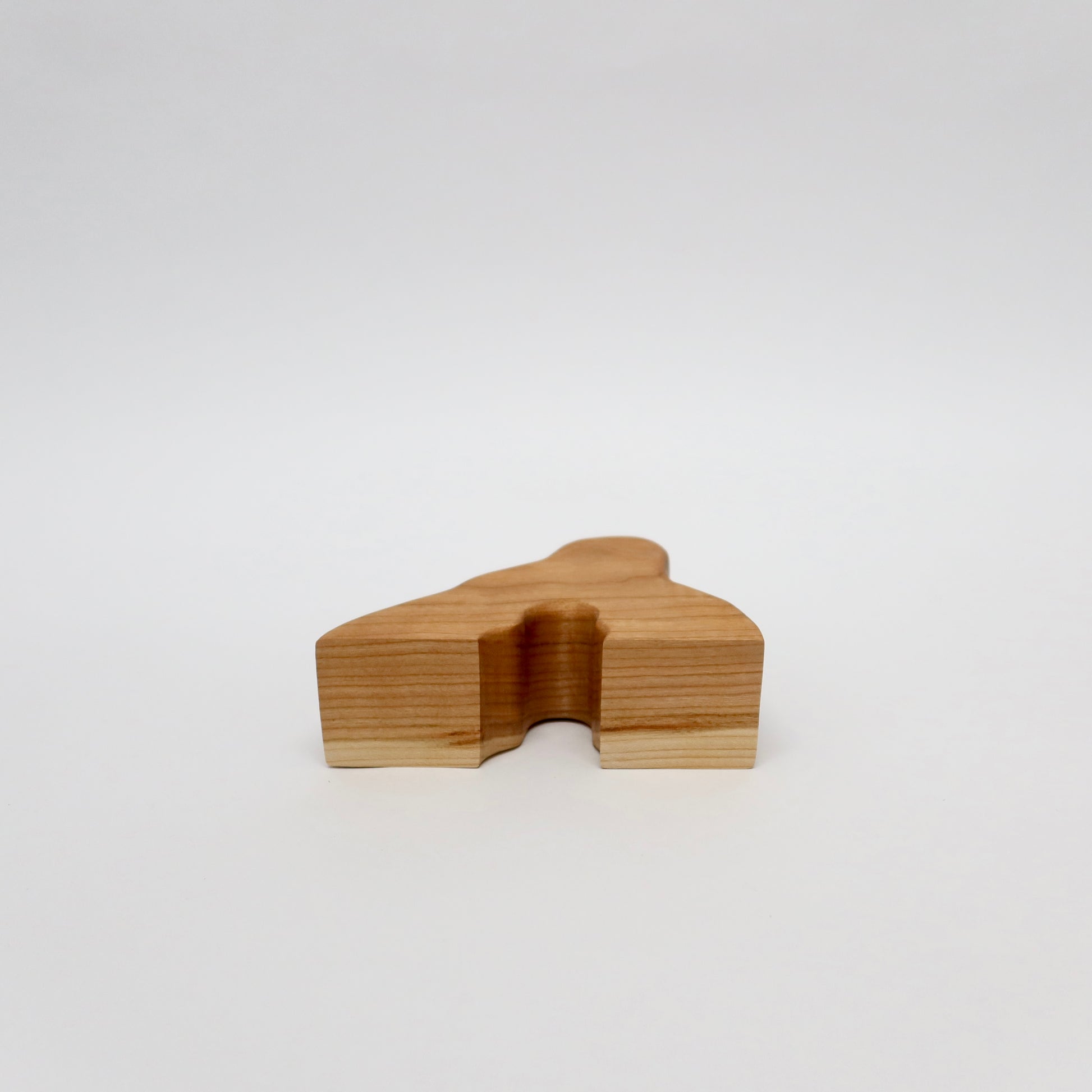 Handcrafted Wooden Organic Form Bud Vase, English Ash