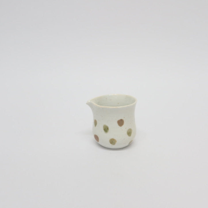 Korean Wood-fired Porcelain Dotted Gaiwan Teapot, Cooling Vessel &amp; Tea Cup