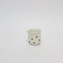 Korean Wood-fired Porcelain Dotted Gaiwan Teapot, Cooling Vessel &amp; Tea Cup