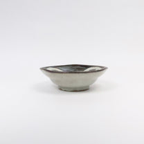 Japanese Ceramic Plate, Abstract Brushwork, Black