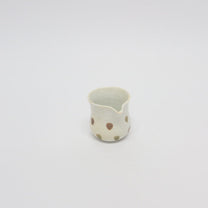 Korean Wood-fired Porcelain Dotted Gaiwan Teapot, Cooling Vessel &amp; Tea Cup