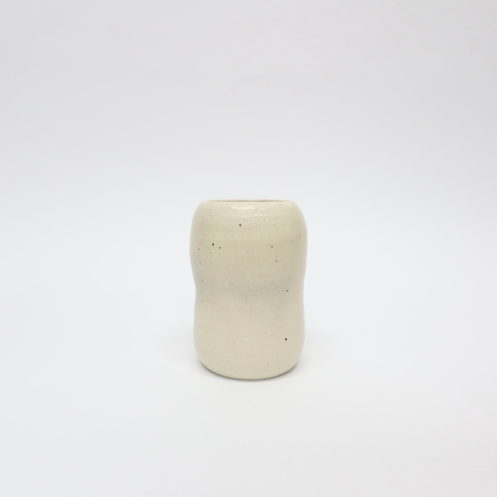 Korean Ceramic Organic Form Dimpled Vase