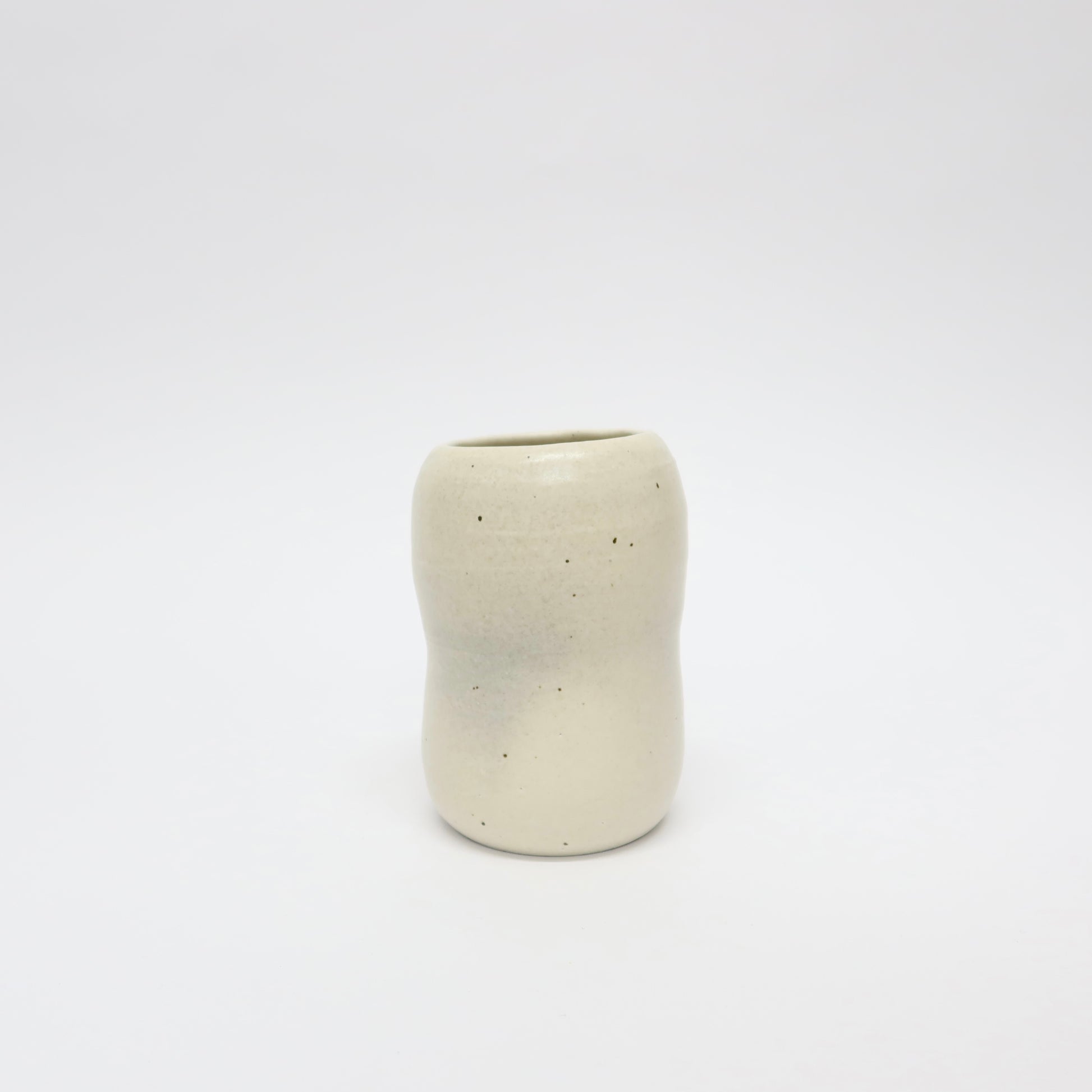 Korean Ceramic Organic Form Dimpled Vase