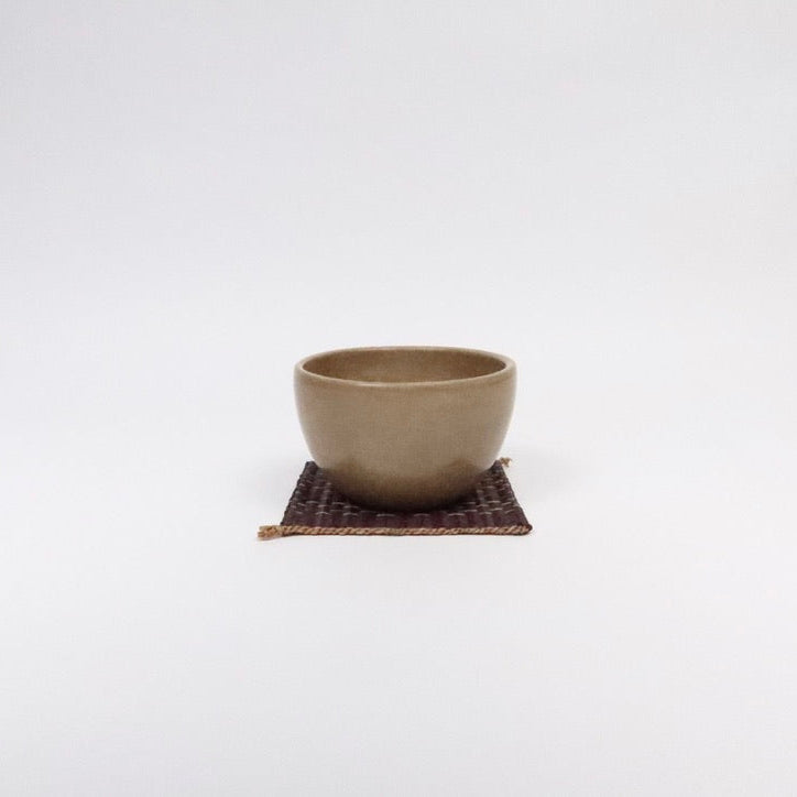 Handcrafted Square Yellow Hemp/Jute Coaster, Two Colors