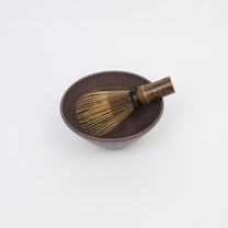 Japanese Shigaraki Ido-Nari 井戸形 Matcha Bowl, Brown with Purple Tint