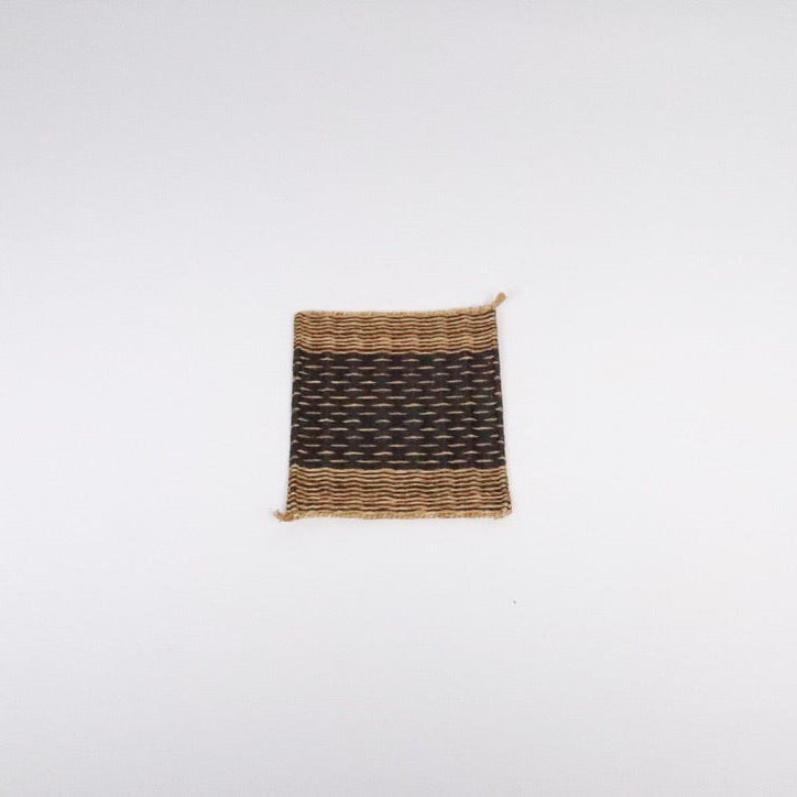 Handcrafted Square Yellow Hemp/Jute Coaster, Two Colors