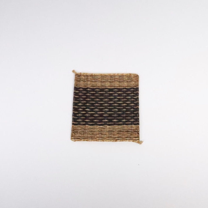 Handcrafted Square Yellow Hemp/Jute Coaster, Two Colors