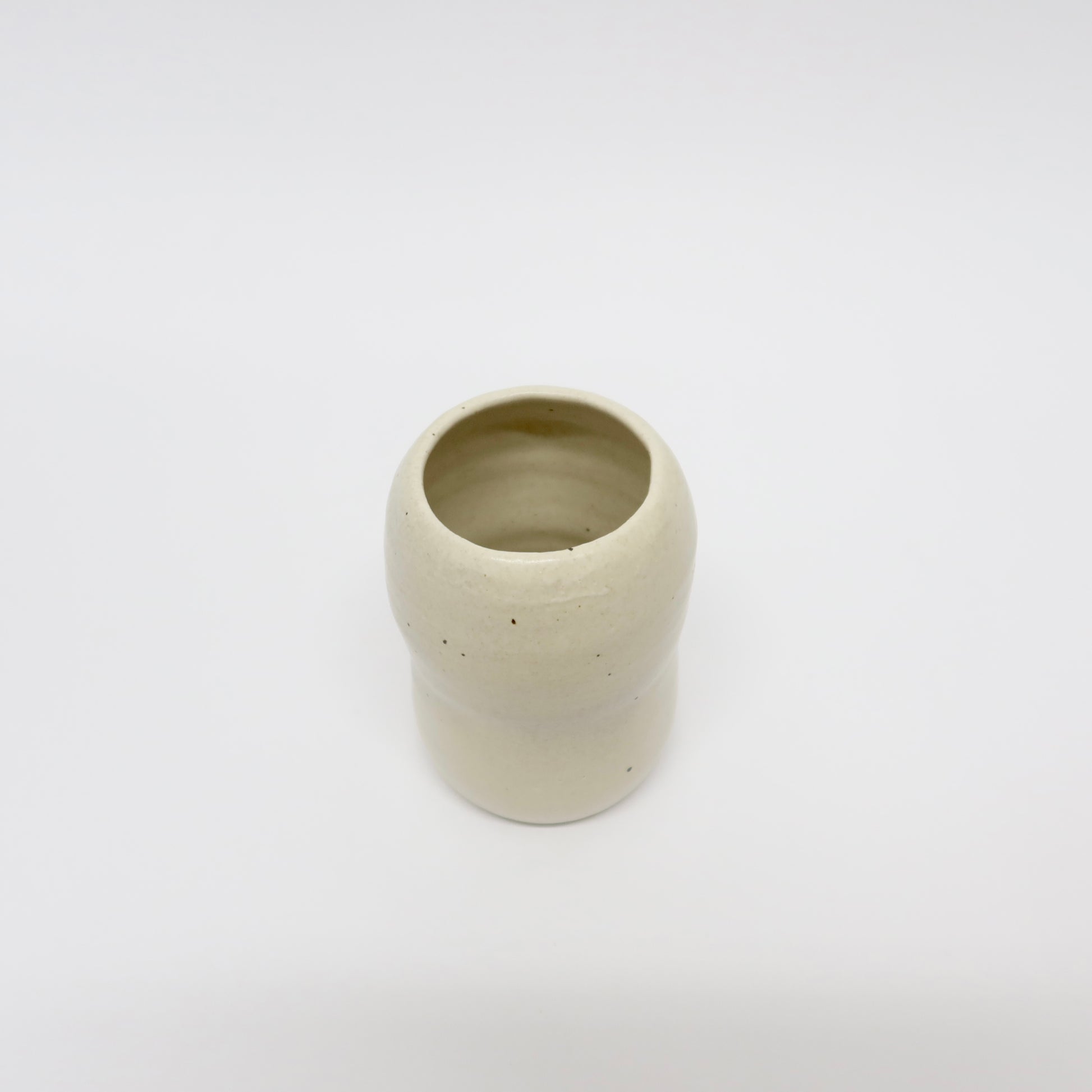 Korean Ceramic Organic Form Dimpled Vase