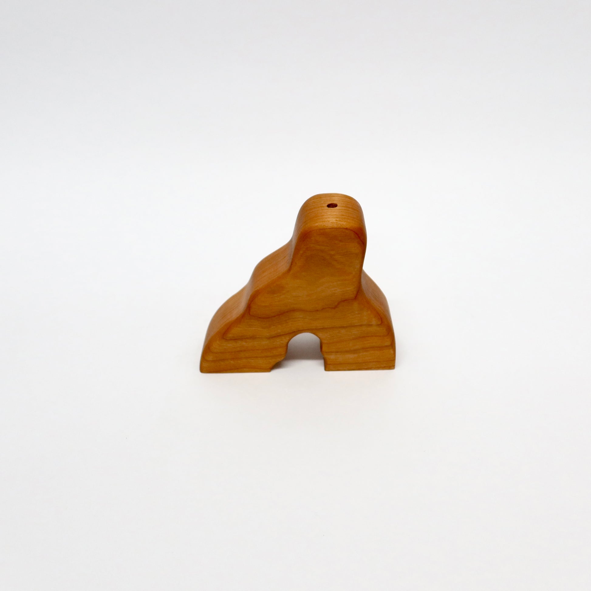 Handcrafted Wooden Organic Form Bud Vase, English Ash