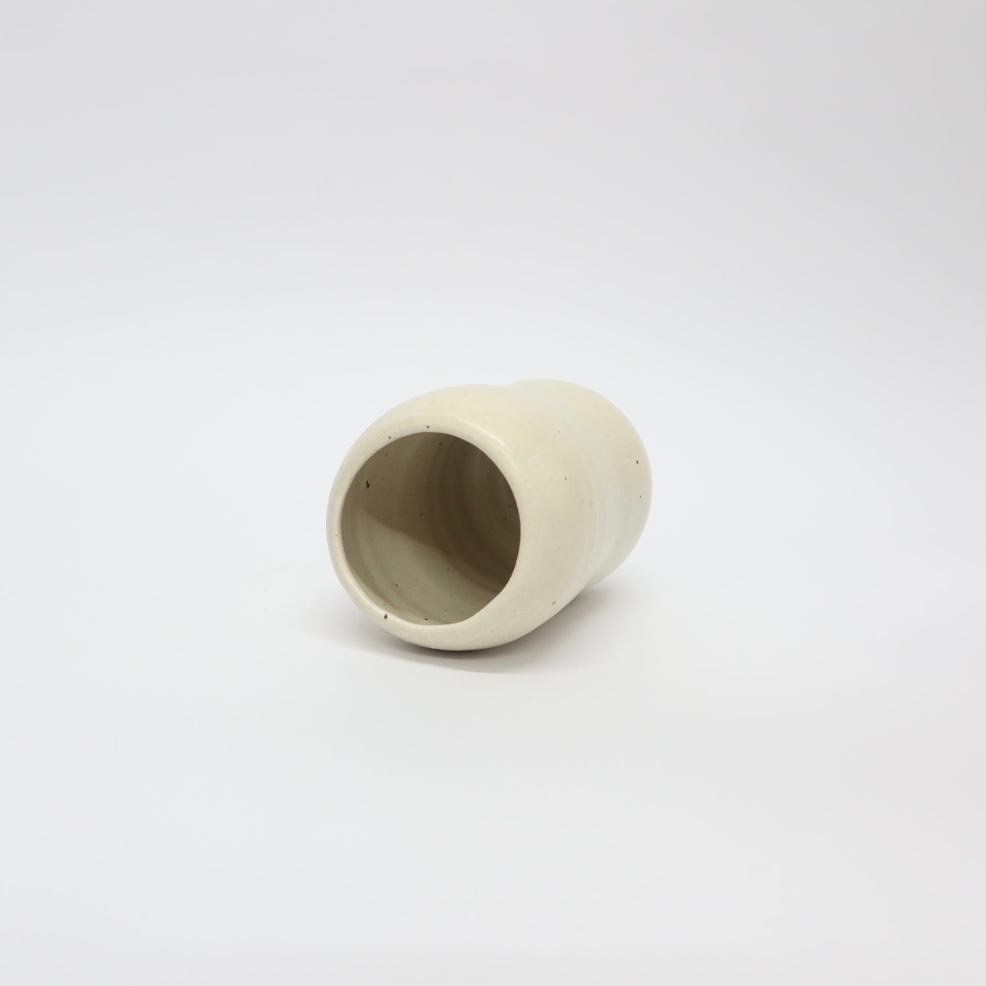 Korean Ceramic Organic Form Dimpled Vase